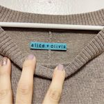 Alice + Olivia Tan Short Sleeve Crew Neck Tunic Sweater Photo 7