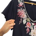 Johnny Was  Workshop Navy Embroidered Mini Dress Photo 2