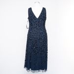 Adrianna Papell - Floral Leaf Beaded Ankle-Length Gown Photo 2