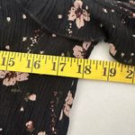 i jeans by Buffalo Blouse Womens Medium Black Floral Top Cold Shoulder Ruffled Photo 7