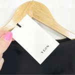 NWT YEON Hoshi Asymmetrical Hem Short Sleeve Boatneck Midi Dress in Black Size 10 Photo 10