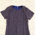 Olivaceous Olivacious Blue White Red Scalloped Patterned Shift Dress Sz S Photo 73