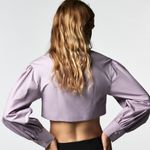 ZARA NWT  VOLUMINOUS POPLIN SHIRT TOP BLOGGERS FAV LILAC LARGE Photo 3