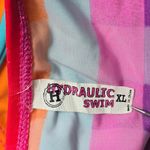 Hydraulic  Pink Orange Checker Tie Swim Beach Cheeky Bikini Bottom Extra Large XL Photo 6