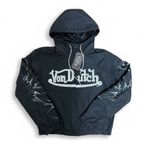 Von Dutch New  women’s  Black windbreaker / jacket size medium Photo 0