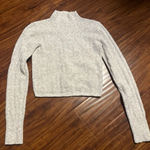 Jessica Simpson  Light Gray Cable Knit Turtleneck Sweater Photo 0