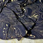 Maggy London Maggie London Top Blouse Silk Black Tan V-Neck Long Sleeve Dressy Top Size 8 NEW Photo 10