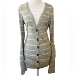 Hollister VTG Y2K long sleeve button up iconic logo striped preppy cardigan L Photo 1