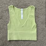 Avocado Yellow V-neck Tank Top Photo 0