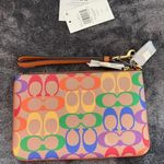 Coach Pride Rainbow Print Wristlet Photo 1