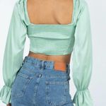 Princess Polly Jolie Crop Top Green Long-Sleeve Photo 2