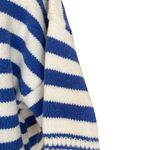 Vintage Blue White Nautical Stripe Henley Knit Short Sleeve Shirt Size Medium Photo 5