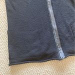 Chico's Chico’s Black Wool Blend Full Zip Coat Jacket Leather Trim Stretch Size 1 EUC Photo 6