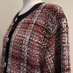 Lini Red Autumn Tweed Paneled Jacket Blazer Black Size L Photo 4