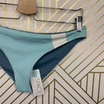 l*space L* Johnny Classic Bikini Bottom in Teal Blue and White Size US Large Photo 2
