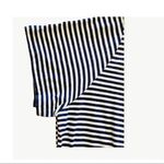 H& M Basic Cotton Box-Cut Navy White Stripped Cropped Womens Tee SZ L Photo 2