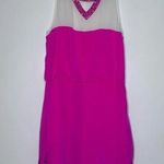 Madison Marcus  NEW Neiman Marcus Hot Pink Silk Rhinestone Mini Blouson Dress XS Photo 0