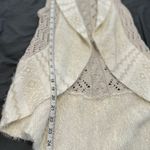 Max Studio Women’s Sz: M Open Knit Faux Fuzzy Edging Open Sweater Vest. Photo 5
