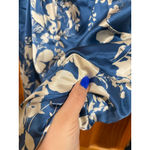 Reformation Gloriana Floral Silk Midi Dress Cyanotype Blue Size 2 flaw Photo 3