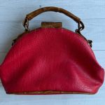 Jackson Vintage  Red Faux Leather Handbag with Crossbody Strap Photo 4