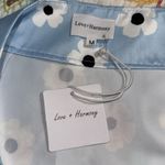 Love + Harmony  size medium baby blue Floral mini Skirt side zipper not lined new Photo 7