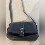 Coach Hampton Buckle Flap Crossbody Bag F11196 in Black Photo 1