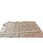 J Jill Short Sleeve Light Colors Floral Knee Length Dress Soft Stretch XL Modest Blue Photo 8