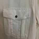 Rag Poets  button up long sleeve shirt, soft cream color. Front pockets Photo 4