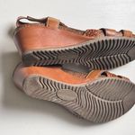 G.H Bass Women's Cognac Brown Remy Strappy Braided Pattern Wedge Sandals Sz 7 Photo 0