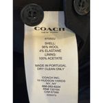 Coach  Pants Women 30 Black Wool Flat Front Unfinished Hem Trousers Corpcore Care Photo 9