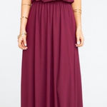Show Me Your Mumu  SMYM Kendall maxi merlot dress NEW LARGE Photo 0