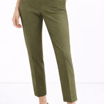 Theory  Pants Women’s Size 0 Dark Olive Work Everyday Pull On Linen Photo 0