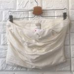 Hinge NWT ‎ ivory draped tube crop top Photo 0