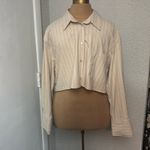 ZARA  Pinstripe Micro Mini Skirt Suit Set  NEW L/XL Corporate Siren Coquette Girl Photo 1