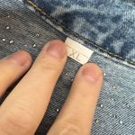 Embellished Pearl Jean Jacket XL Photo 2