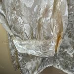 Amanda Smith Vintage Ivory Floral Lace Blouse Womens Size 18W 38 Long Sleeve Photo 4