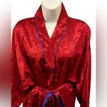 Victoria's Secret Vintage  Gold Label Womens Red Floral Kimono Tie Robe One Size Photo 1