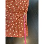 Billabong  Boho Shake It Again Orange Floral Wide Leg Belted Jumpsuit Women Small Photo 13