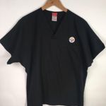 NFL Pittsburgh Steeler Scrub Top Black Small Photo 0