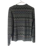 Chico's Medium Metallic Artsy Boho Multicolored Blue Disco Party Blouse Photo 5