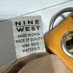 Nine West Large Faux Pebbled Leather Satchel Shoulder Handbag Mustard Yellow Photo 3