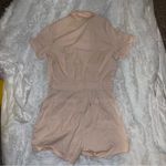 Levi's Levi’s Pale Pink / Light Coral Romper Jumpsuit size Large with Tie Waist Photo 4
