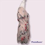 LF  Three Days Dust Pink/Nude Floral Mini Dress Open Neck w/Buttons Size Small‎ Photo 1