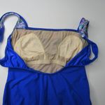 Gabar Swimsuit One Piece Cobalt Blue Metallic Retro Look Women Med Made in USA Photo 4