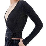 Urban Outfitters  Glitter Wrap Top Small Photo 0