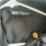 ZARA Black Blazer with Gold Button Photo 1