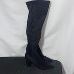 Marc Fisher WO SIZE 10 KNEE HIGH BLACK SUEDE LEATHER BOOTS INNER 1/2 zipper GUC Photo 2