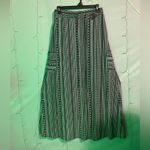 Striped Black and White Maxi Skirt Photo 1