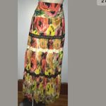 Fuzzi Floral Maxi Dress/Skirt Medium . $825 Red Photo 6