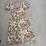 Reformation Jonas Set in Kauai linen two piece skirt crop top floral leaf Photo 5